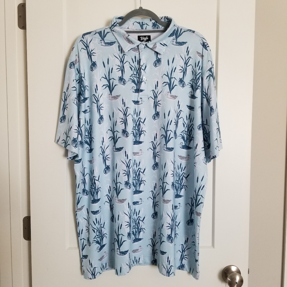 Waggle Golf "Duck, Duck, Gray Duck" Polo Shirt - Picture 2 of 7